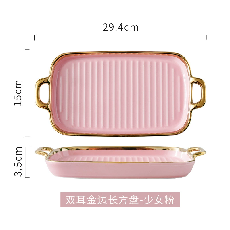Brand ceramic set, dinner plate, tableware, light luxury style
