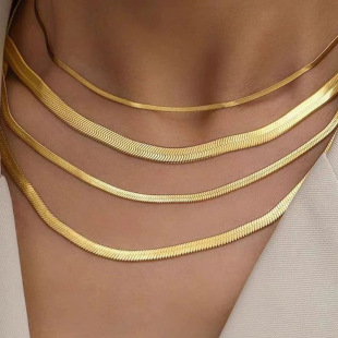 Accessories Snake Bone Chain Necklace Women's Trendy Niche Trendy Brand Thin Men's All-match Titanium Steel Neck Women's Collarbone Chain Chain
