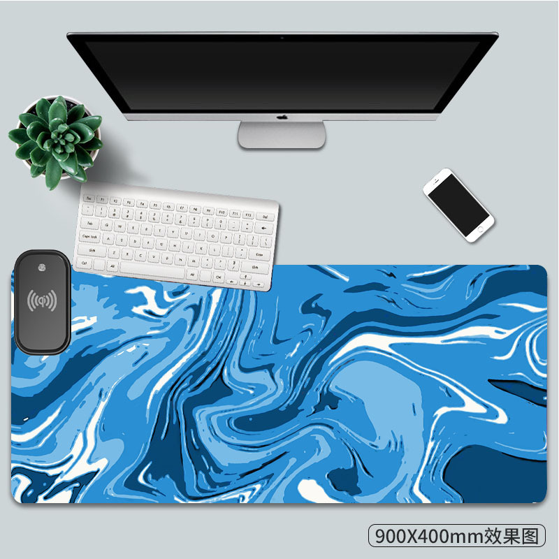 Transfronteriza al por mayor de fábrica nuevo patrón abstracto serie de carga inalámbrica mouse pad color mágico luminoso RGB mouse pad