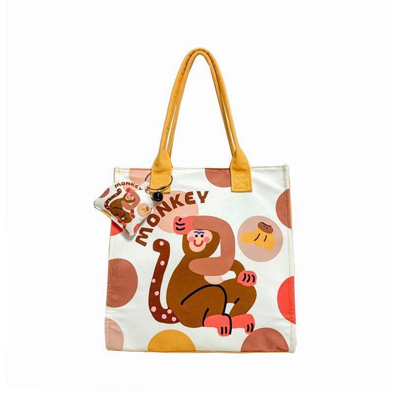 Caricatura de niños y niñas, bolsos de hombro de gran capacidad, bolsos de nicho de diseño, bolsos de mano nuevos lindos para niñas