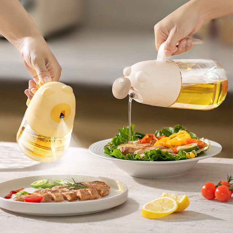 Home cute automatic foldable capacious hermetic oil dispenser