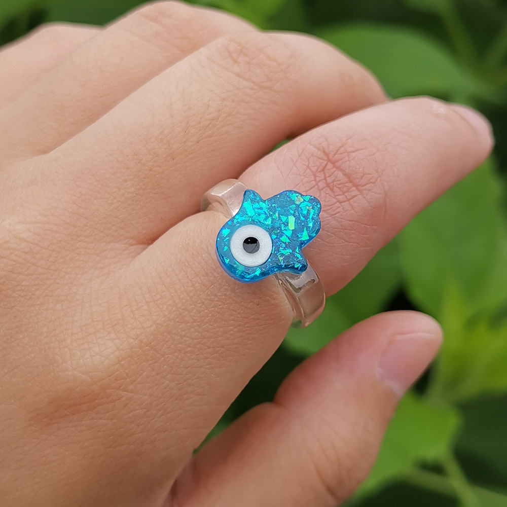 Lindo Anillo De Resina Multicolor Alienígena De Un Solo Ojo Joyería Al Por Mayor Nihaojewelry display picture 8