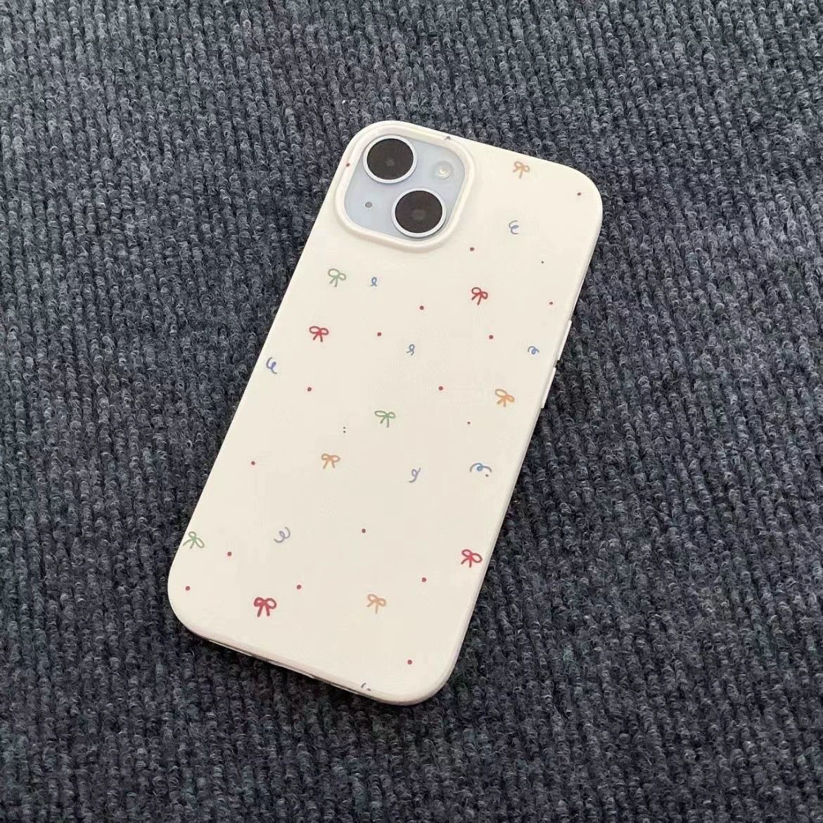 Чехол для телефона (совместимый с Apple iPhone 13–17), прозрачный гелеобразный бант в горошек, защита от падения, 0,03 кг