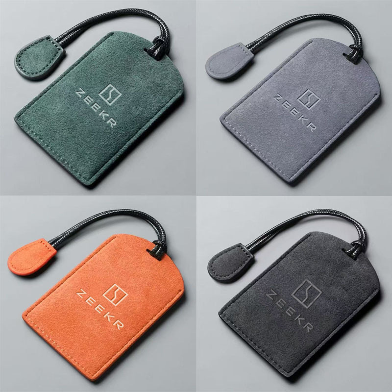 Card Holder Key Case, Suede Leather Unisex Nfc Protective Cover, High-End Minimalist Card Key Case