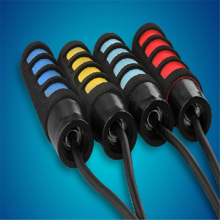 三色混跳绳把套nbr橡塑研磨手把套 跳绳握力器健身海绵把手管现货