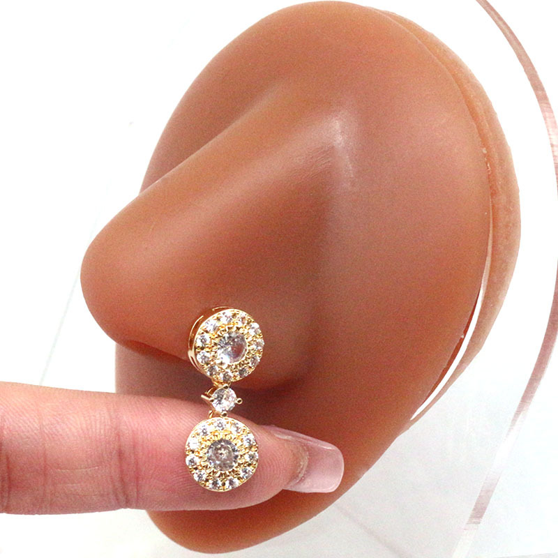 Daily Occasion Stainless Steel Material Simple Style Butterfly Stainless Steel Plating Inlay Zircon Nose Ring Nose Pin