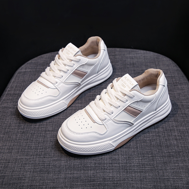 South Joe 2023 Spring new pattern Korean Edition The thickness of the bottom fashion White shoes motion leisure time Street beat skate shoes Women's Shoes