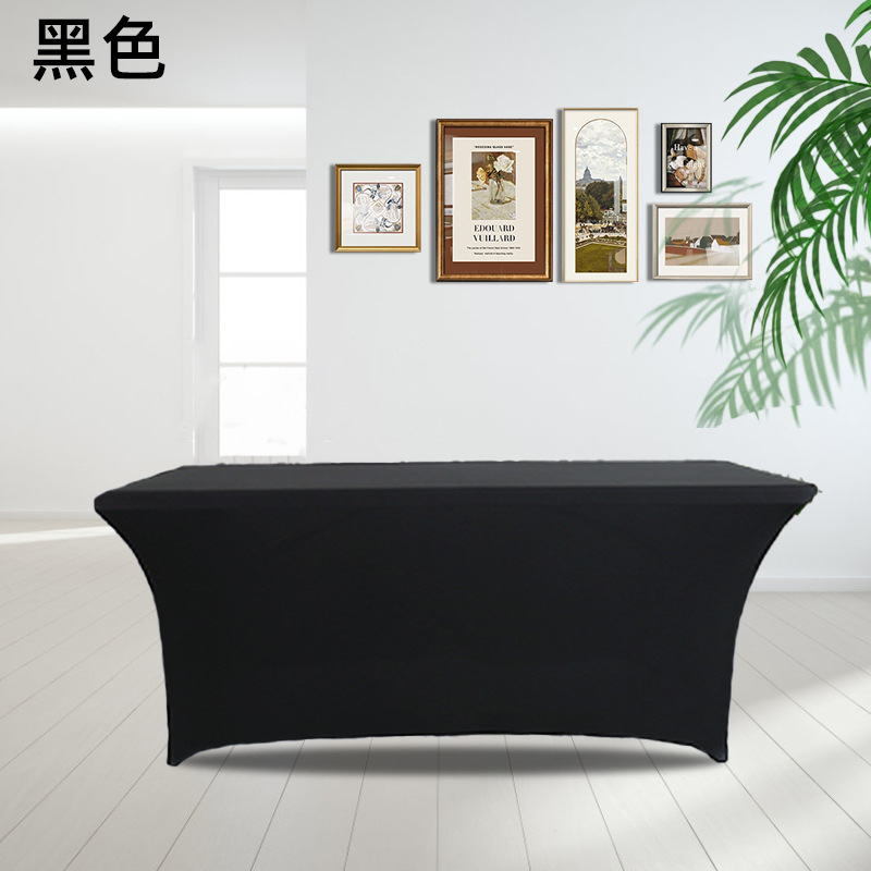 Factory spot milk silk all-inclusive elastic tablecloth hotel banquet exhibition hall decorative tablecloth table cover outdoor tablecloth - 11