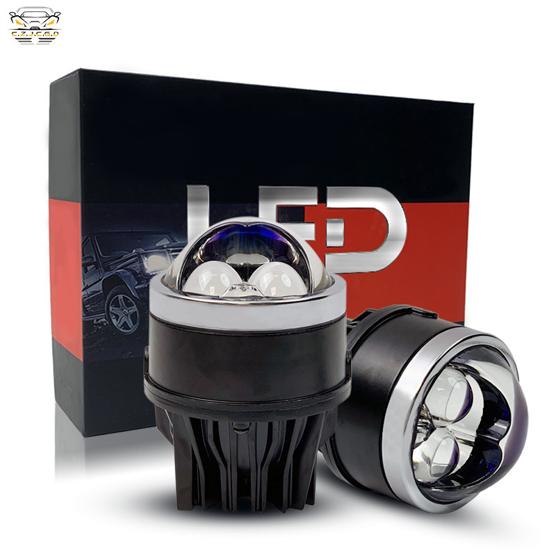 Accesorios de lámpara de niebla LED para automóviles 3 pulgadas lente de doble luz de alta potencia 85W ultra brillante doble láser directo tricolor modificación