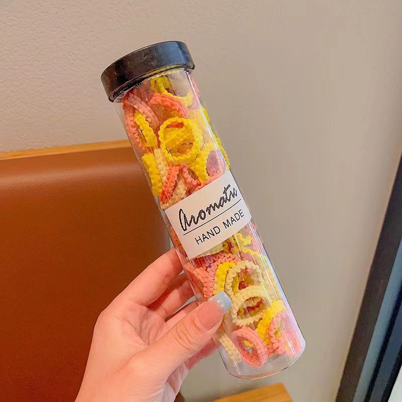 Estilo coreano de alta cuerda de Pelo elástico de las mujeres anillo de toalla simple banda de goma cuerda de pelo de cola de caballo alta anillo de pelo de bebé