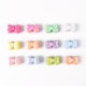 Acrylic four-way UV color-plated bowknot perforated large hole bow tie diy mobile phone chain necklace beaded accessories material