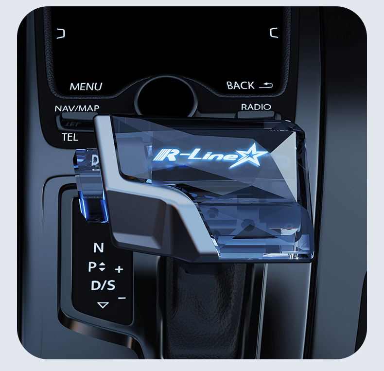 Suitable for Full Range of Popular Crystal Gear Knob Touch Sensor Gear Head Gear Lever Handball Led Crystal Gear Shift