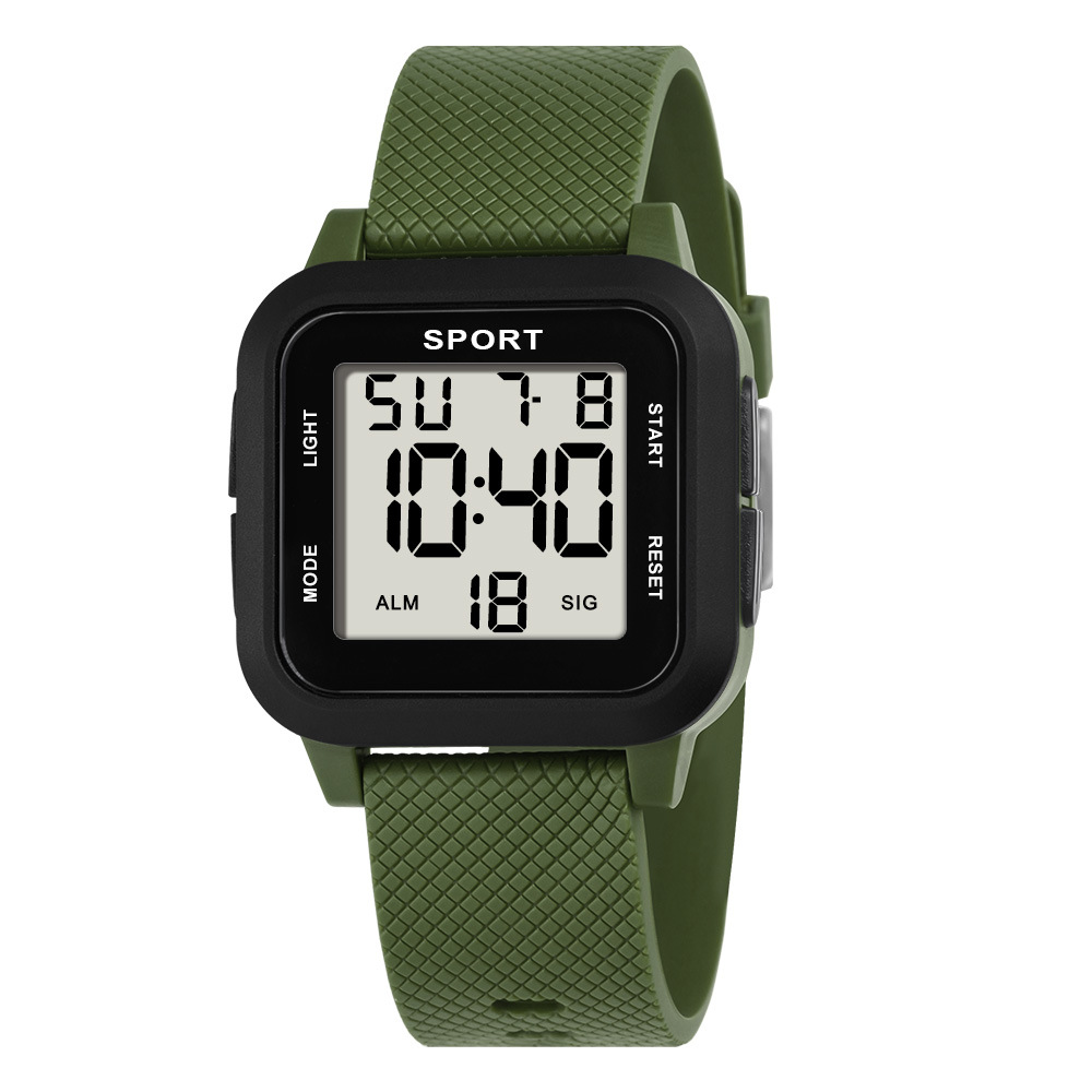 Alarma multifuncional transfronteriza relojes electrónicos cuadrados tendencia al aire libre deportes estudiantes de luz nocturna relojes electrónicos en stock