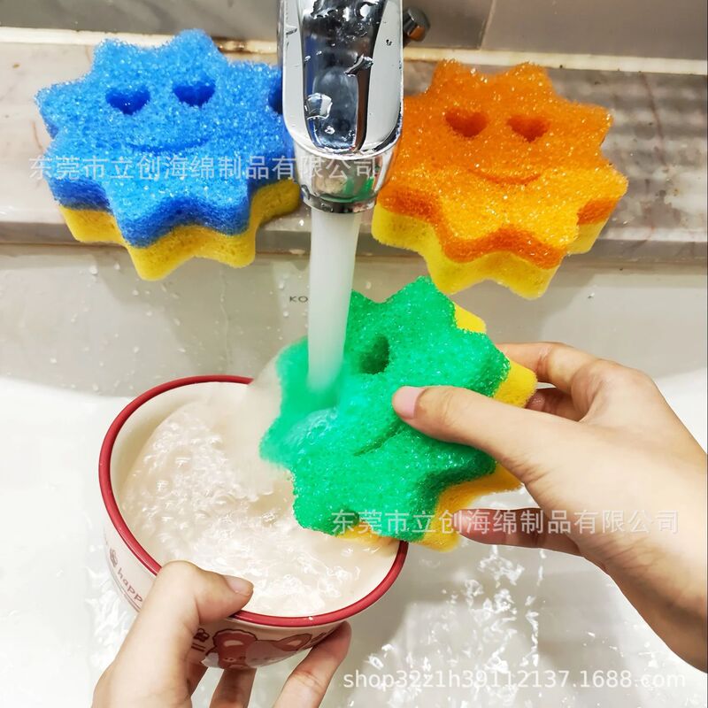 Scrubdaddy Imported Temperature-Sensitive Smiley Sponge Wipe American Kitchen Cleaning Pots and Bowls Smiley Sponge Manufacturer
