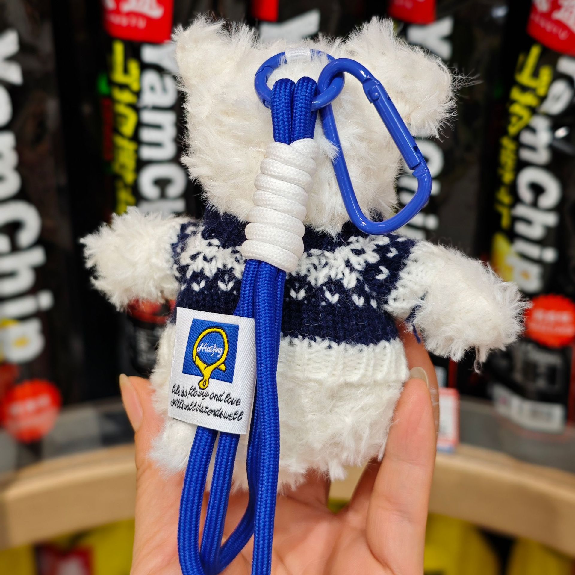 Cute Western Highland Plush Pendant Cartoon Bow Puppy Doll Birthday Gift Couple Bag Keychain_voghion.com