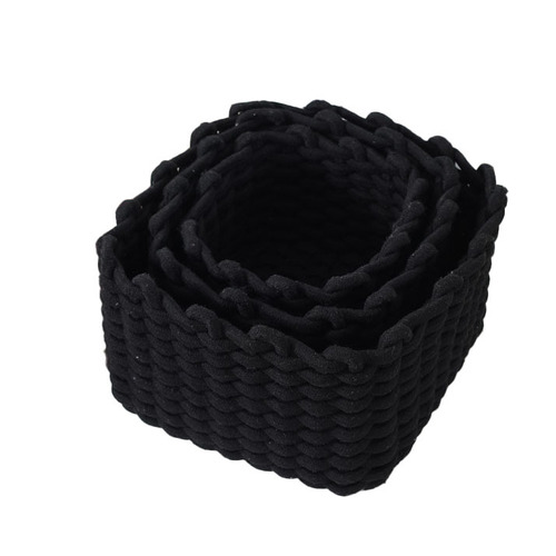 Desktop cotton rope woven storage basket, large basket, home organization, cosmetic mask, remote control, sundry snack box