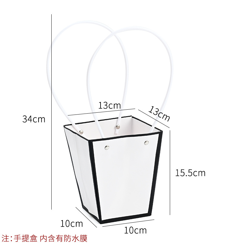 Bolso especial transfronterizo para flores, descuento al por mayor, bolsa trapezoidal de papel kraft impermeable, bolsa de embalaje de regalo, bolsa de ramo