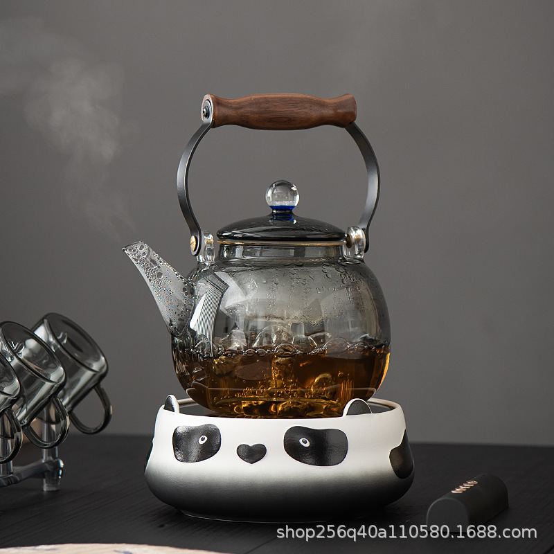熊猫电陶炉茶炉煮茶家用烧水围炉静音煮茶器迷你小型煮茶炉保温