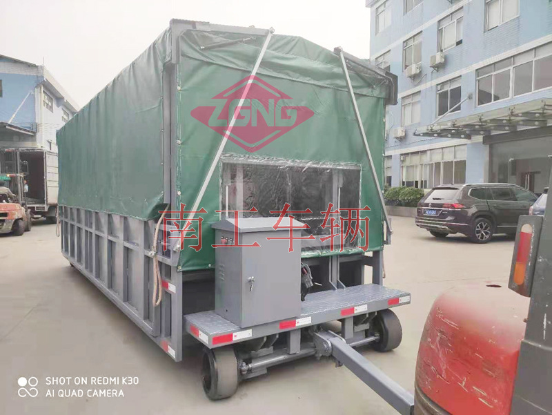 液压升降雨篷平板拖车 液压升降转运子母车