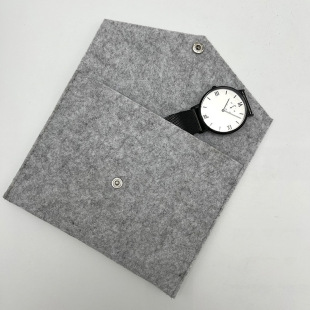 New Gray Felt Cloth Flip Bag Jewelry Gift Mobile Phone Case Packaging Tablet Power Bank Storage