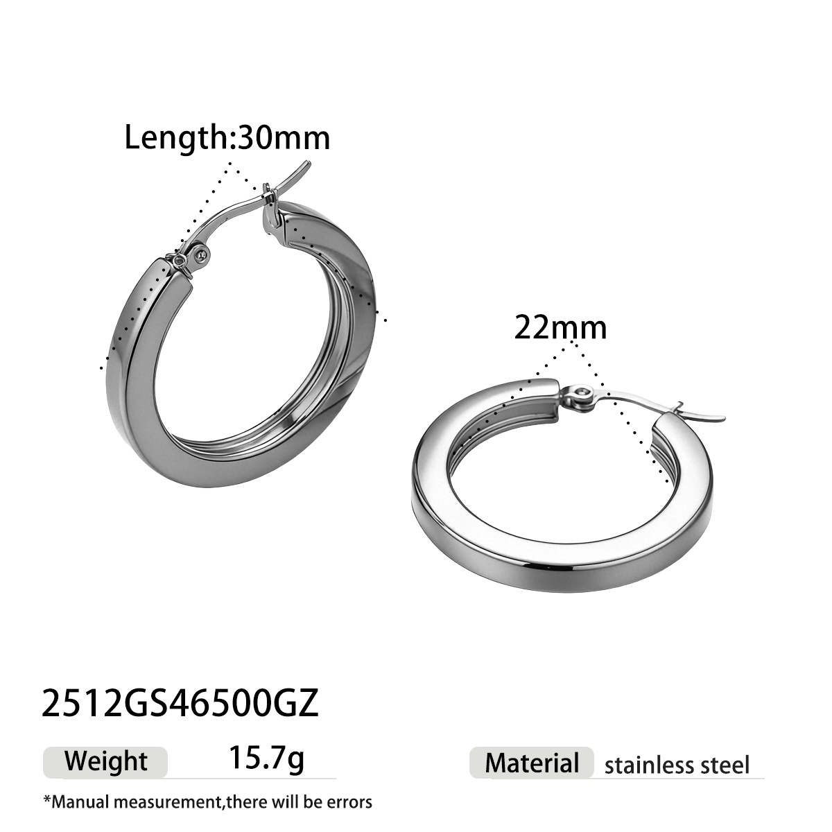 Taina europa y americana de acero inoxidable anillo de acero de titanio 18K diseño chapado en oro simple pernos de orejas joyerías transfronterizas venta caliente
