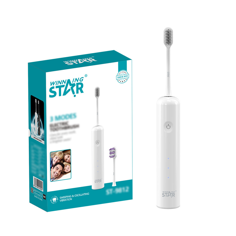 Winningstar Household Rechargeable Waterproof Soft-Bristled Tooth Stain Removal Smart Tooth Cleaning Instrument Electric Toothbrush