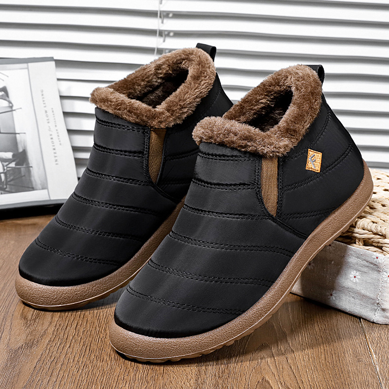 Botas de algodón de invierno para hombres, botas de algodón de poliuretano, botas de nieve grandes, botas de cabello transfronterizas