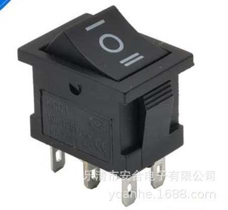安合达供应船型开关，KCD1-203三档六脚船型开关