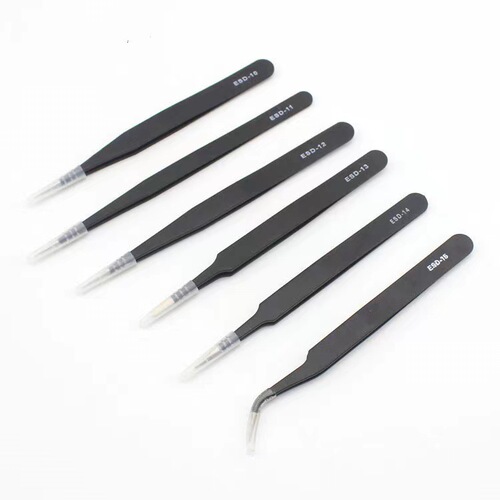 Supply of 6-piece set of tweezers bagged in English cross-border 1.0mm thickness gardening aquarium beauty succulent clips manufacturer sales