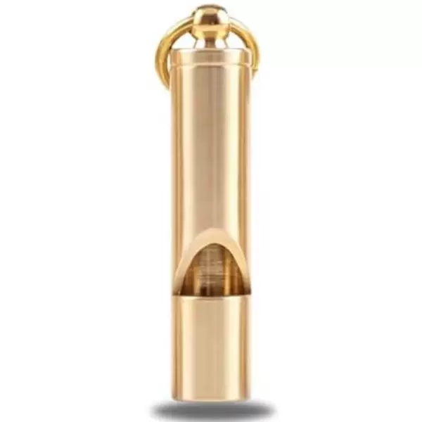 Loud Brass Whistle Outdoor Adventure Emergency Situation Coach Boater Pet Training Halter Key Chain Whistle