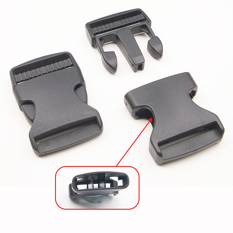 Botón de plástico en stock, bolsas negras, bolsas de cintura, botón de ajuste multifuncional, accesorios de botón de fijación Pom