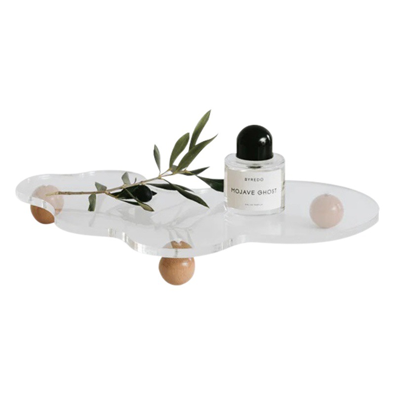 アクリルジュエリー木製トレイ置物アロマキャンドル棚玄関デスクトップ香水サンプル収納展示