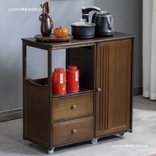 移动茶水柜茶桌边柜泡茶台烧水壶一体茶边柜办公室茶具置物柜