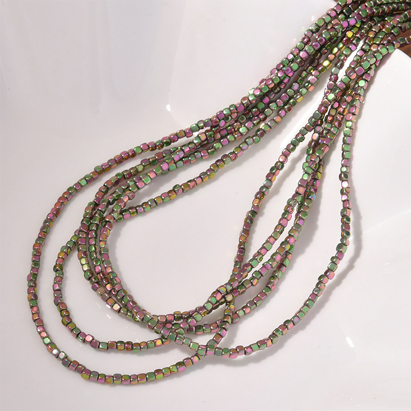 20g Weight Beads Jewelry Making Type 2*2mm Jewelry Making Size DIY Jewelry Accessories Classification 0.6mm Hole Size 210 Pieces Per Piece Quantity Hematite Material Geometric Pattern Plating Design Simple Style Style 210 Pieces Per Piece 2*2mm 0.6mm Hematite Geometric DIY Jewelry Accessories Beads 6