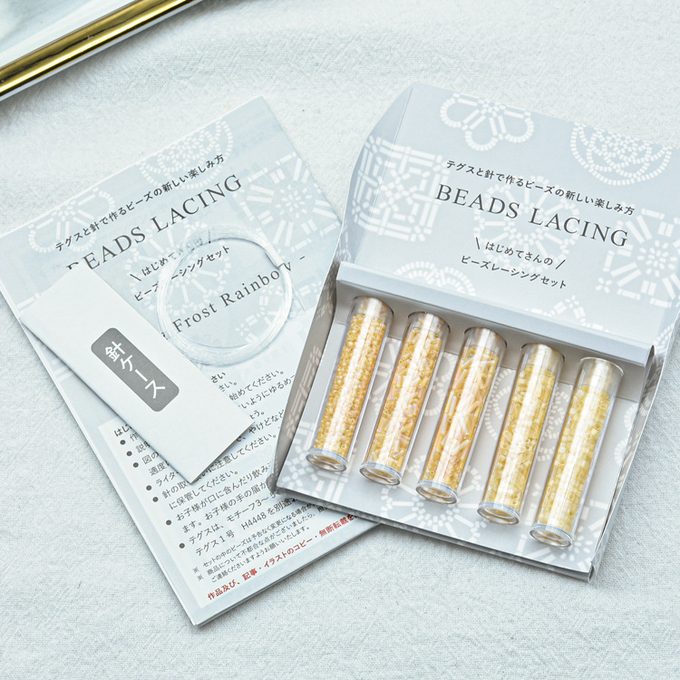 Japón importación MIYUKI material de arroz de vidrio paquete de 5 diferentes especificaciones con agujas y líneas en stock