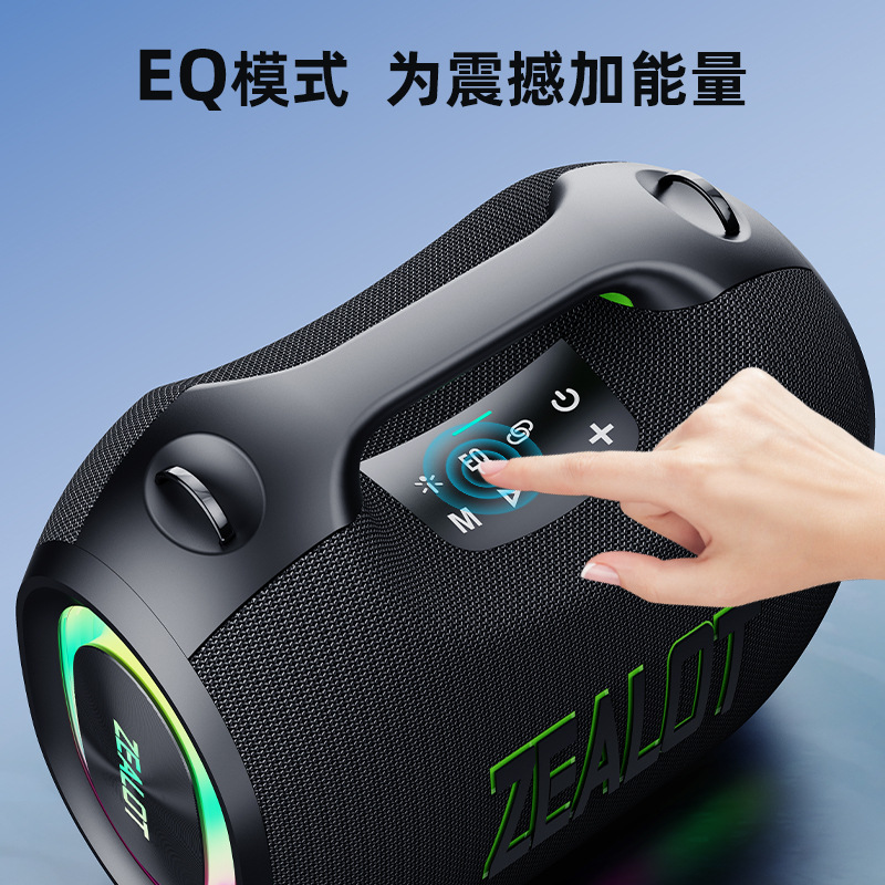 ZE01 altavoz portátil Bluetooth al aire libre impermeable de alta potencia con micrófono K canción audio de graves familiares