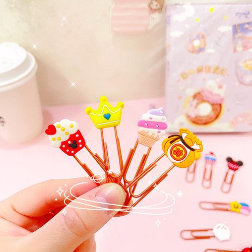 Creative cute paper clips, swing needles, stationery, paper clips, office supplies pins, color bookmark clips, paper clips