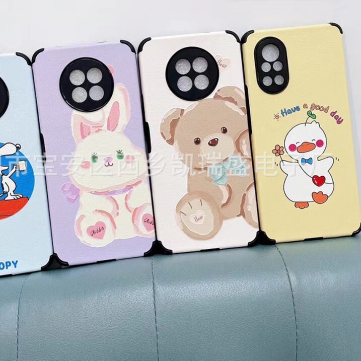 Xiaomi 17Pro Mobile Phone Case Is Suitable for Redmi 9A Cartoon Creative Lambskin Protective Cover K40 Leather-Covered All-Inclusive Soft Case