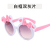 Children's cute sunglasses with bow, fashionable brand glasses suitable for photo sessions, Korean style