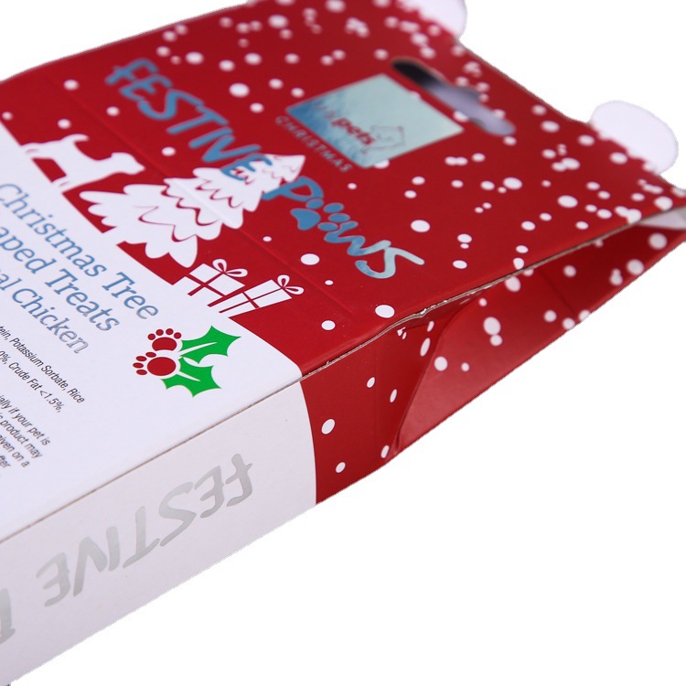 定制圣诞礼物包装纸盒 创意彩印开窗食品包装盒定做logo