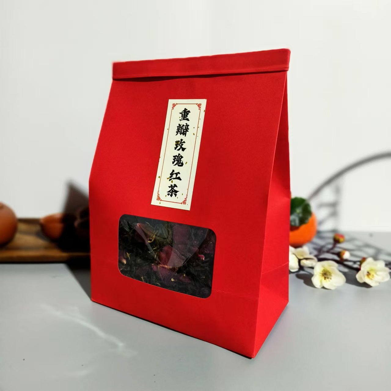 云南滇红重瓣玫瑰红茶滇红纯原料茶叶200g袋散装茶叶批发