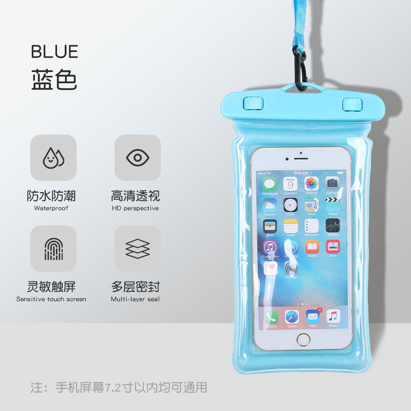 タッチスクリーン付き携帯電話防水バッグ、ダイビング、登山、ビーチ、水泳、ラフティング、テイクアウトライダー、発光防水携帯電話バッグ|undefined