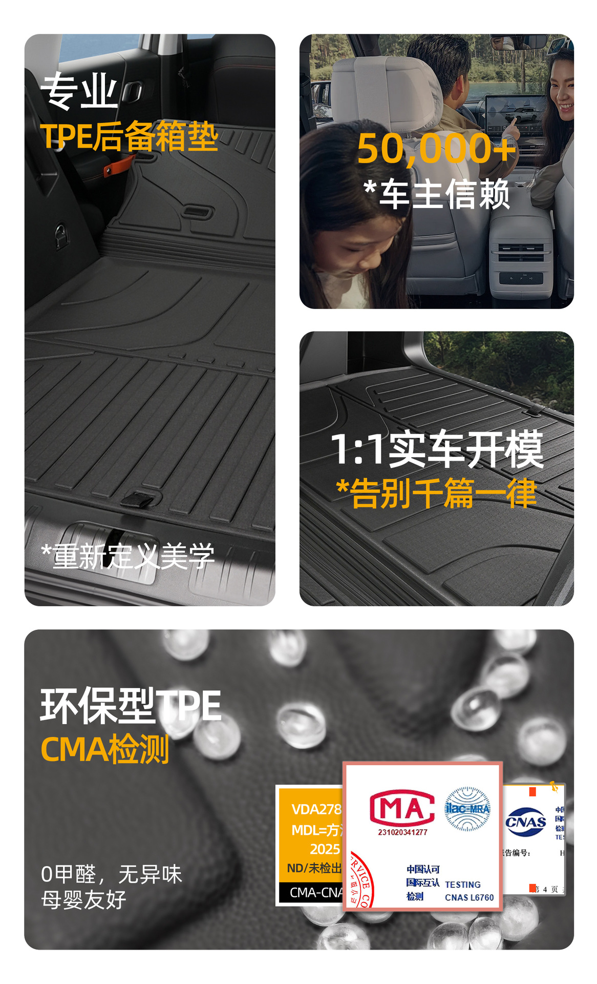 Suitable for Beijing Bj30 Trunk Mat, 24-27 Model-Specific Integrated Travel-Style Tpe Car Trunk Mat