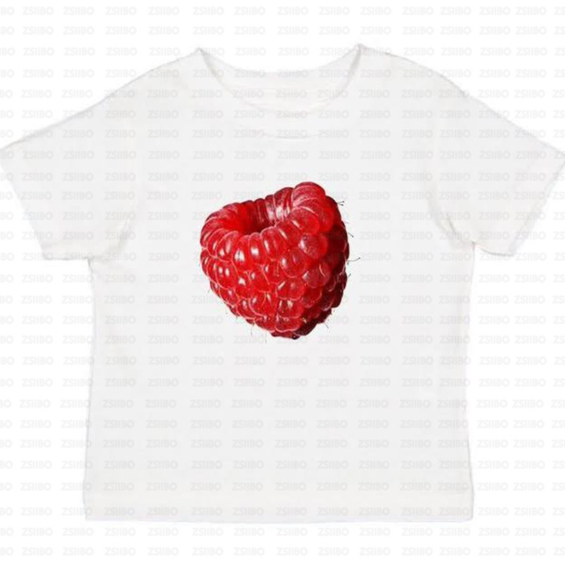 2000 s Street Korean Style Design Sense Multiple Graphic Printed Short-sleeved Top Women's Round Neck White T-shirt for Spring and Summer