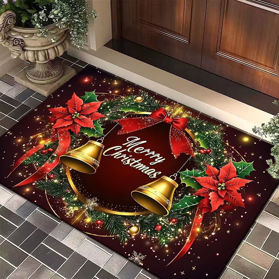 Cross-Border Temu Dropshipping Christmas Series Cartoon Door Mats for Home Entrance and Easy Care and Stain-Resistant Floor Mats Available for Wholesale