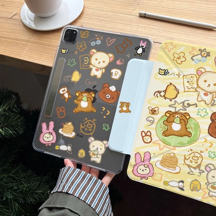 Ins Cute Rilakkuma iPad Air Tablet Protective Cover Pro Side Suction Separation 10Th Generation Y Fold Mini Cartoon 12.9 Ins Cute Rilakkuma iPad Air Tablet Protective Cover Pro Side Suction Separation 10Th Generation Y Fold Mini Cartoon 12.9