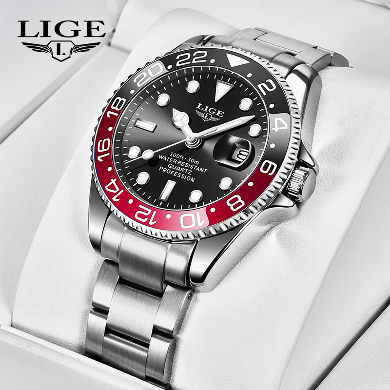 Cross-border wholesale fashion business large dial watch men's luminous waterproof calendar quartz watch temperament wrist watch