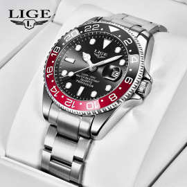 跨境批发时尚潮流商务大表盘手表男款夜光防水日历石英表气质腕表