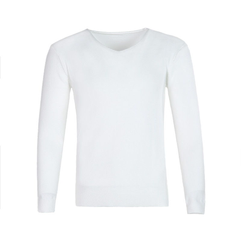 El Comercio exterior al por mayor de los hombres prendas de punto de la juventud coreana delgada de color sólido suéter simple suéter casual de manga larga suéter