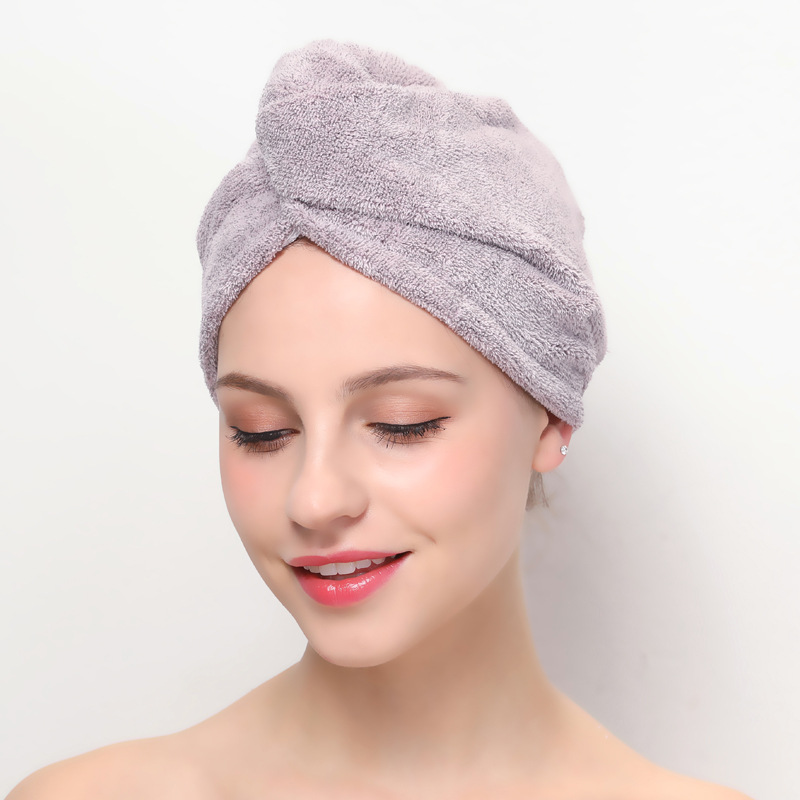 Bamboo Charcoal Fiber Quick-Drying Absorbent Women's Soft Dry Hair Hat Home Headscarf Gift for Long Hair Dry Hair Towel